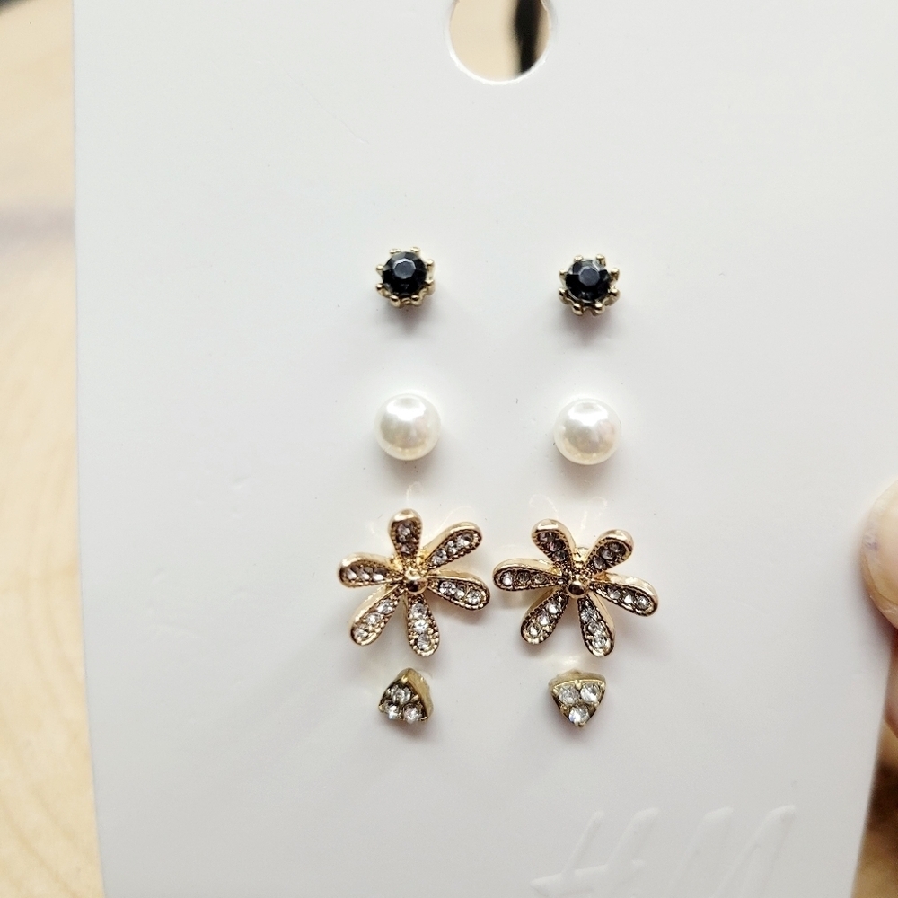 Brand New H&M Set Of 4 Pairs Earrings